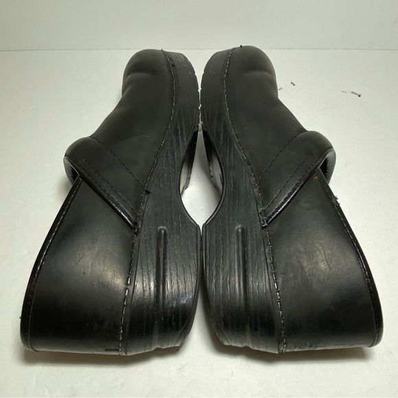 Dansko Women's Profesional Black Leather Comfort Clogs Women's Size 41 US 10.5 - Picture 5 of 12